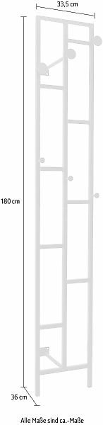 INOSIGN Wandgarderobe, aus Metall, Höhe 180 cm, Wandmontage günstig online kaufen