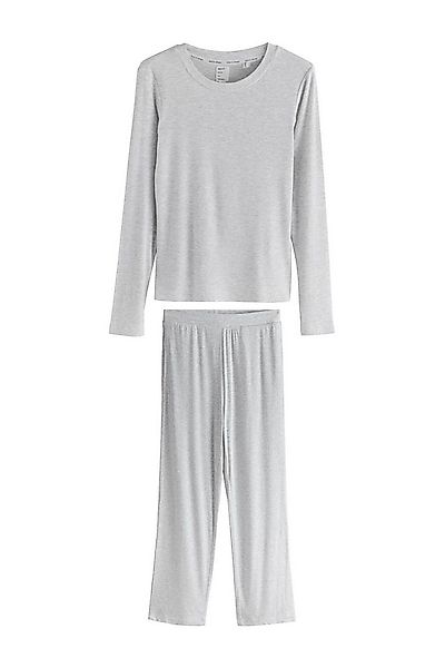 Next Pyjama Gerippter Langarm-Pyjama (2 tlg) günstig online kaufen