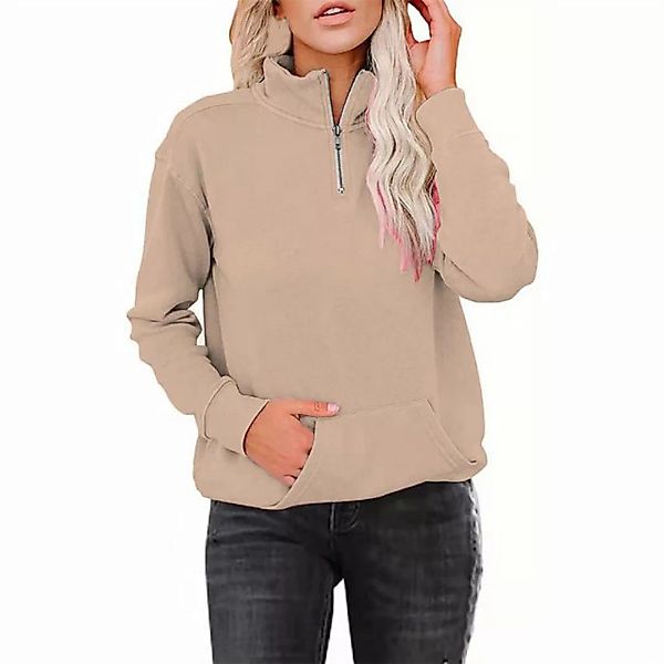AFAZ New Trading UG Langarmshirt Damen-Sweatshirt mit langen Ärmeln, einfar günstig online kaufen