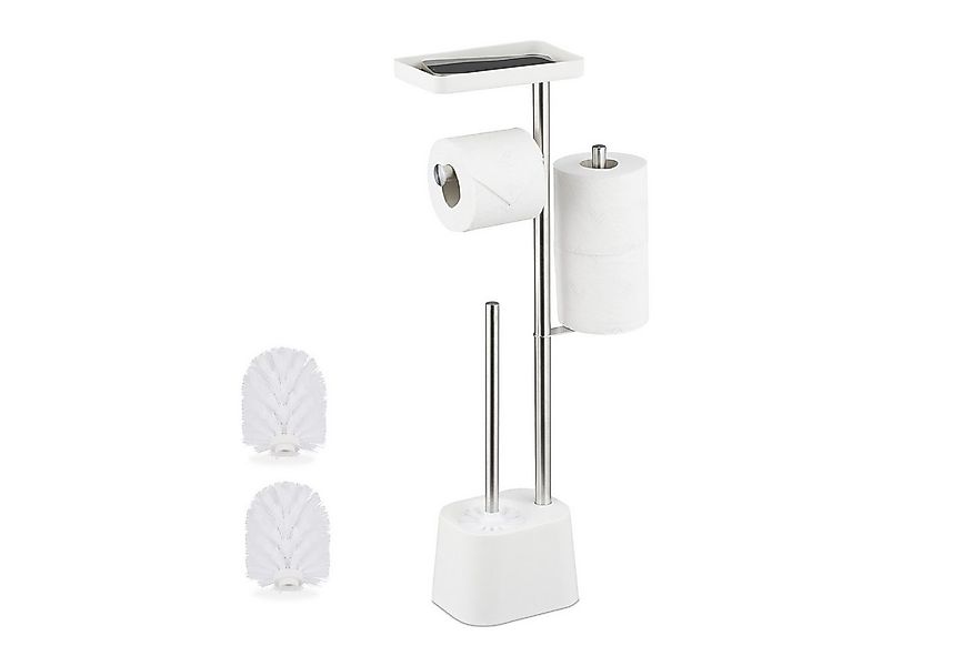 relaxdays WC-Garnitur mit Ablage, weiß günstig online kaufen