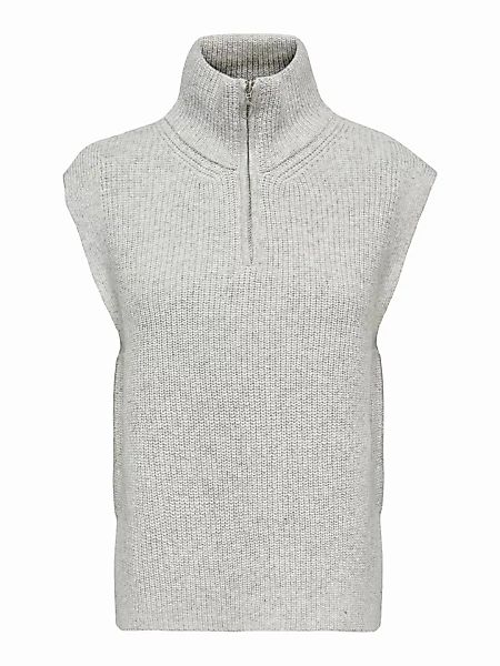 Only Tia Life Stehkragen Sweater XS Light Grey Melange günstig online kaufen