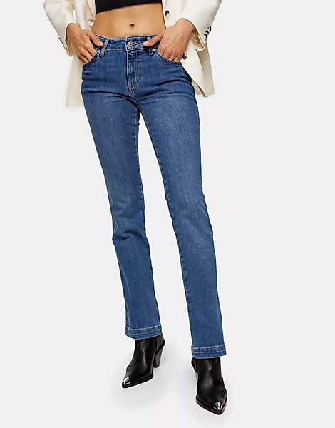 Topshop – Bootcut-Jeans in mittlerem Jeansblau günstig online kaufen