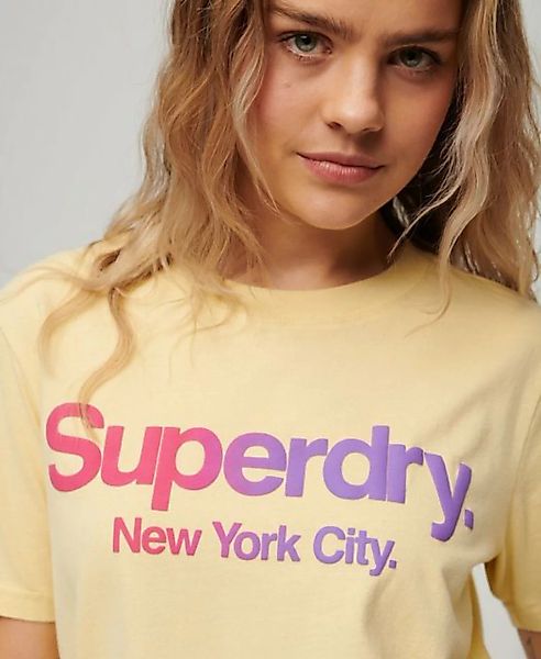 Superdry T-Shirt TONAL RAINBOW CORE RELAXED TEE Worn Yellow günstig online kaufen
