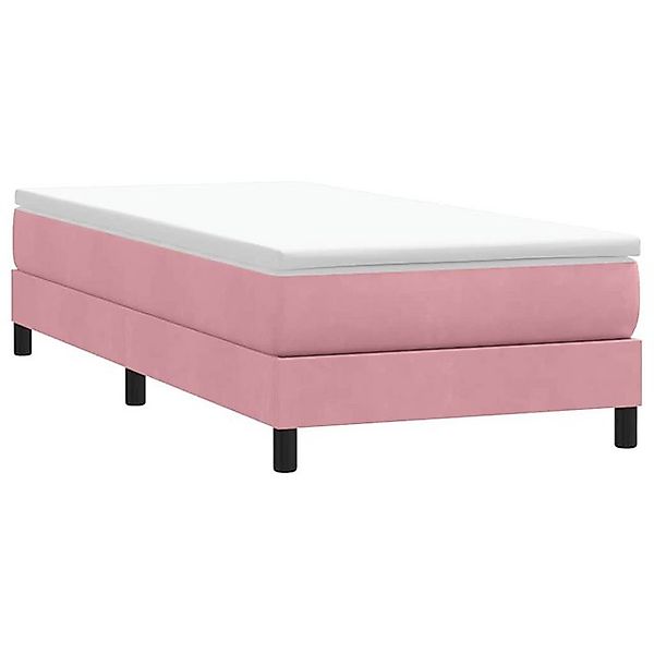 vidaXL Bett Boxspringbett ohne Matratze Rosa 90x220 cm Samt günstig online kaufen