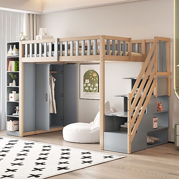 Odikalo Kinderbett Hochbett Jugendbett 90x200 mit günstig online kaufen