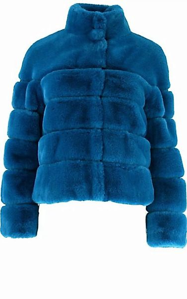 Antonio Cavosi Winterjacke hochwertige Web-Pelz Jacke in blau günstig online kaufen