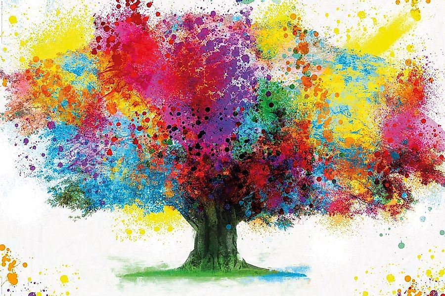 Reinders Deco-Panel "Coloured Tree", Baum-Baumbilder günstig online kaufen