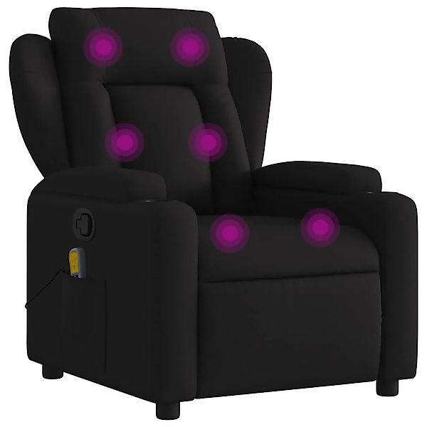 vidaXL Massage-Relaxsessel Schwarzer Stoff 3206002 günstig online kaufen