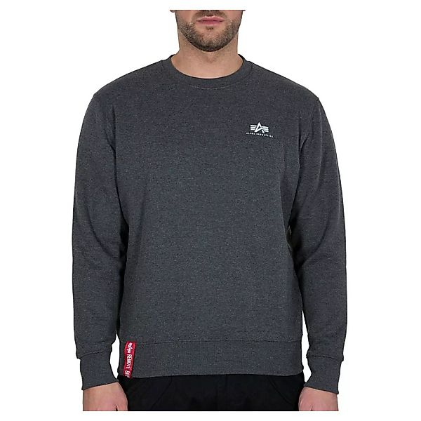 Alpha Industries Basic Small Logo Sweatshirt XS Charcoal Heather / White günstig online kaufen
