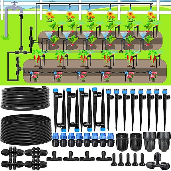 BTTO Bewässerungssystem 18M/30M Tropfbewässerungssystem-Set,Gartenbewässeru günstig online kaufen