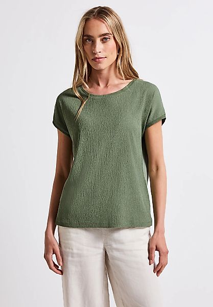 STREET ONE T-Shirt im Struktur-Mix günstig online kaufen