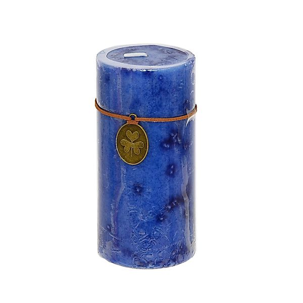 B&S Stumpenkerze Trendkerze blau durchgefärbt 13 günstig online kaufen