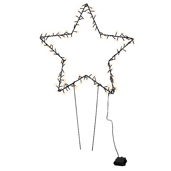Mojawo XXL LED Weihnachtsstern Weihnachtsbeleuchtung Gartenstecker Warmweiß günstig online kaufen