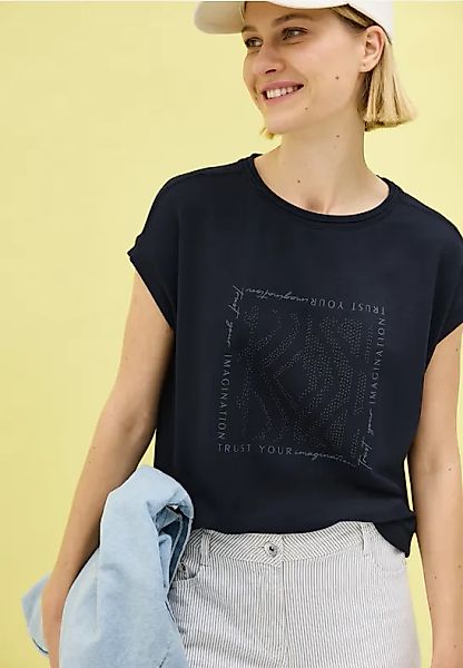 CECIL Shirt mit Glitzer-Print günstig online kaufen