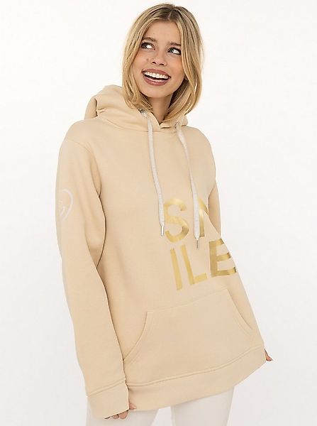 Zwillingsherz Hoodie "Alissa Shiny" glänzender Print, Daumenloch, Kordel, g günstig online kaufen