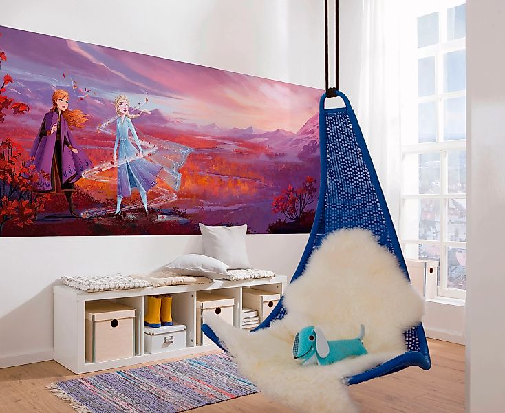 Disney Fototapete Die Eiskönigin Panorama Lila 368 x 127 cm 611739 günstig online kaufen