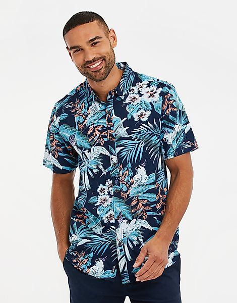 Threadbare Kurzarmhemd THBTropical (1-tlg) Hawaii Muster günstig online kaufen