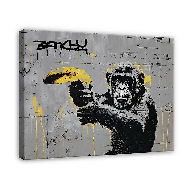 Wallarena Leinwandbild Bilder Banksy Abstrakt Graffiti günstig online kaufen