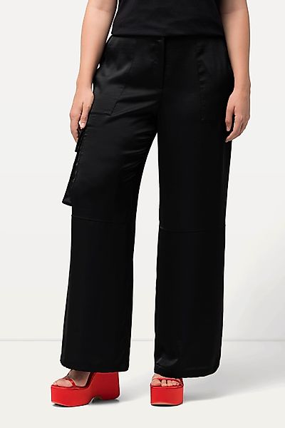 Ulla Popken Funktionshose Satin-Cargohose Mary weites günstig online kaufen