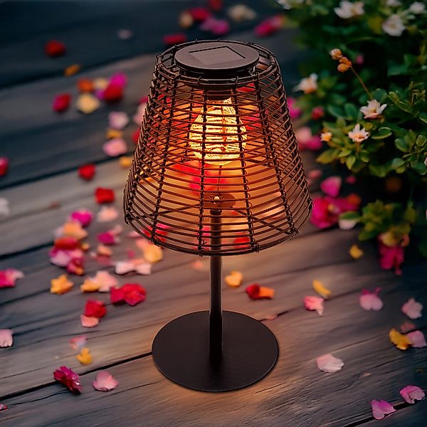 Spetebo LED Gartenleuchte Solar Lampe schwarz, günstig online kaufen
