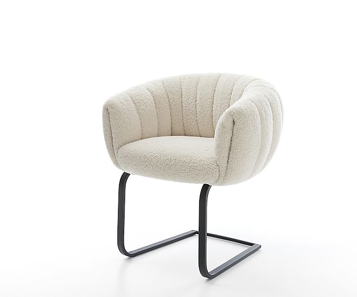 Freischwinger Jada-Flex Teddystoff Beige Freischwinger flach Schwarz Tasche günstig online kaufen