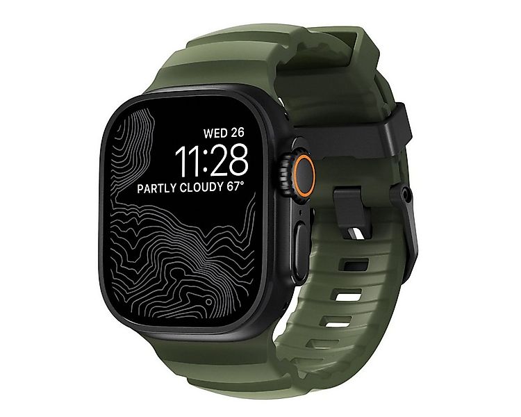 Nomad Smartwatch-Armband Rocky Point Band 42/44/45/ 49mm Forest Connector günstig online kaufen