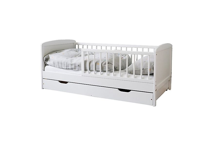 Kids Collective Kinderbett 70x140 cm mit Schublade, Lattenrost und Rausfall günstig online kaufen