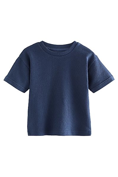 Next T-Shirt Strukturiertes Kurzarm-T-Shirt aus 100 % günstig online kaufen