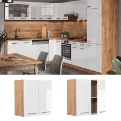 Vicco Hängeschrank R-Line, Weiß Hochglanz/Goldkraft Eiche, günstig online kaufen