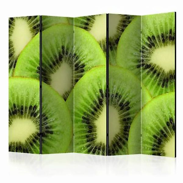artgeist Paravent Kiwi slices II [Room Dividers] grün-kombi Gr. 225 x 172 günstig online kaufen