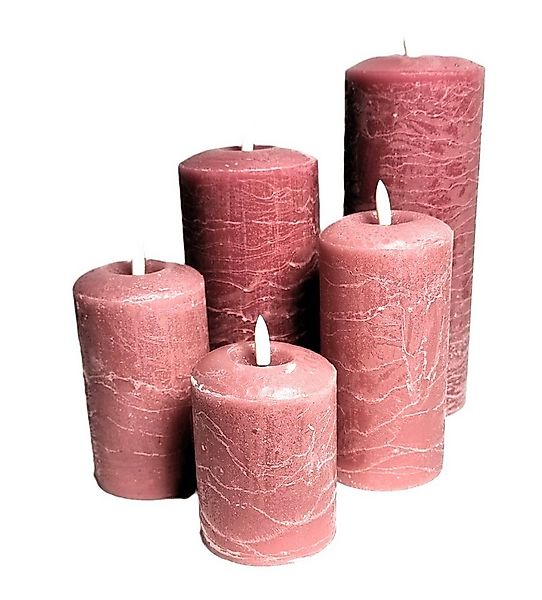 formano Stumpenkerze Echtwachskerze Rustik mit LED & Timer verschiedene Far günstig online kaufen