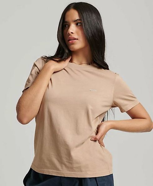Superdry T-Shirt ESSENTIAL LOGO EMB TEE Pyramid Sands Brown günstig online kaufen