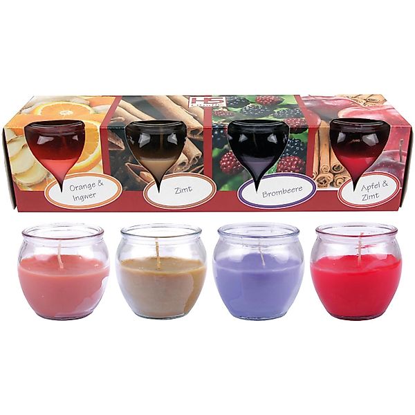 HS Candle Duftkerze "Selection" Duftmix (Set, 4-tlg), Winter Spice, Duftnot günstig online kaufen