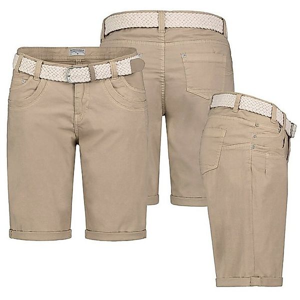 Stitch & Soul Bermudas Damen Short Bermuda kurze Hose Sommer Chino Stoff Ho günstig online kaufen