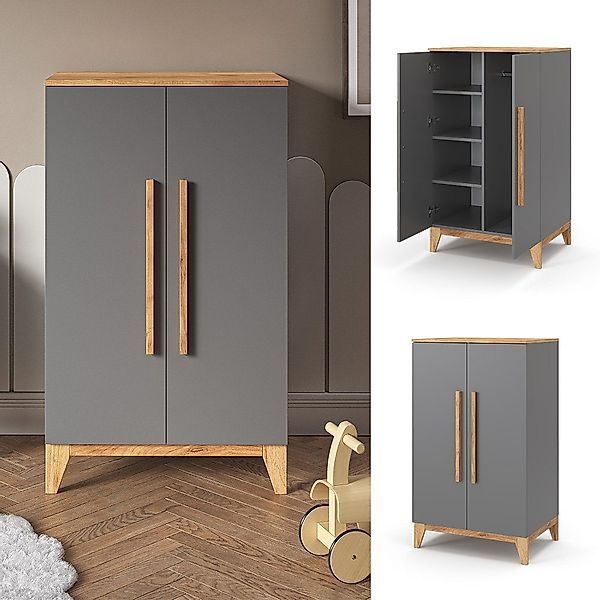 VitaliSpa® Kleiderschrank Malia, Grau/Eiche, 53.4 x günstig online kaufen