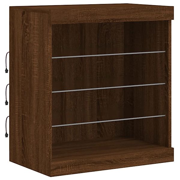 vidaXL Sideboard mit LED-Leuchten Braun Eichen-Optik 60,5x37x67 cm 836699 günstig online kaufen
