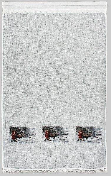 HOSSNER - ART OF HOME DECO Gardine "Weihnachtsmann" Stangendurchzug 1 Stk. günstig online kaufen