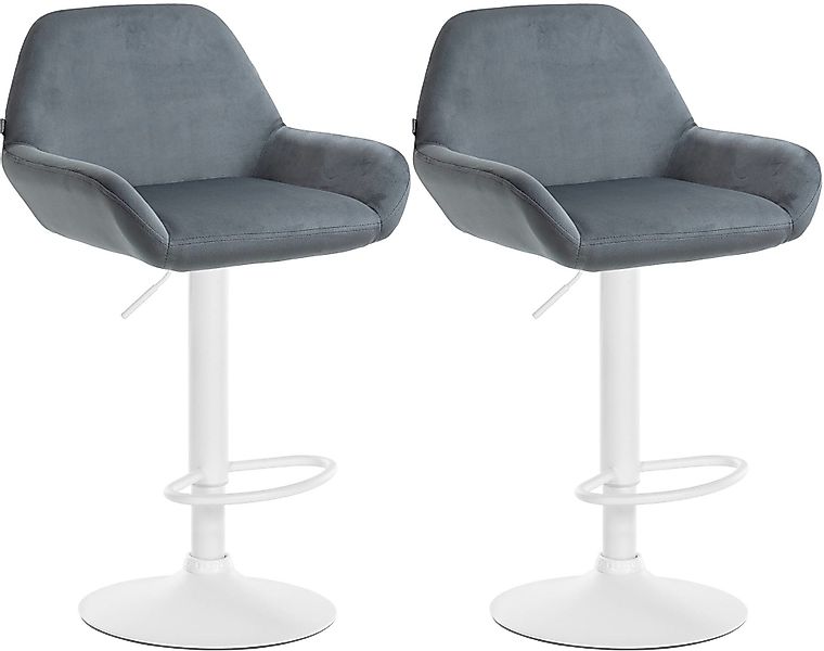 CLP Barhocker Braga Samt (2er Set, günstig online kaufen