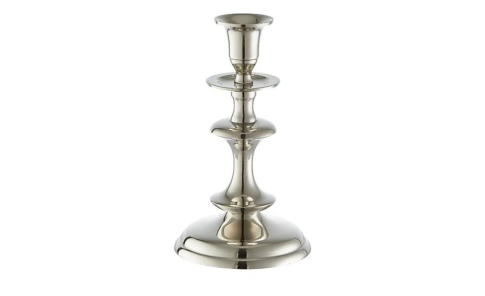 HOME STORY Kerzenständer   ¦ silber ¦ Aluminium ¦ Maße (cm): B: 12 H: 20 T: günstig online kaufen