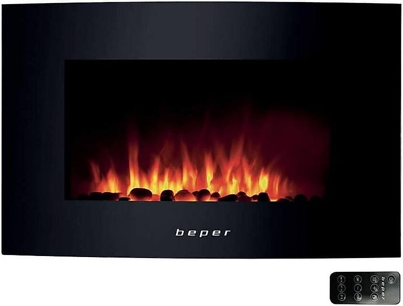 Beper Elektrokamin RI.503 – Wandmontage, Glasfront, 2 Heizstufen, Wochenzei günstig online kaufen