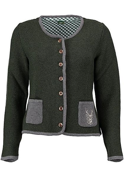 OS Trachten Strickjacke Enkeyo Trachtenjacke mit aufgesetzten Taschen, Hirs günstig online kaufen