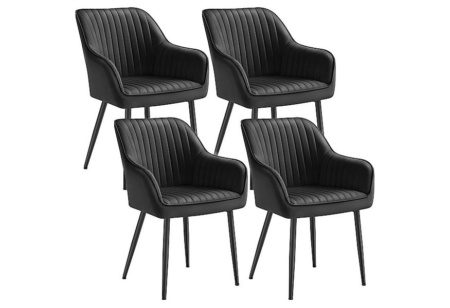 SONGMICS Esszimmerstuhl (4 St), 4er Set, Küchenstuhl, Sessel, Samt, Polster günstig online kaufen
