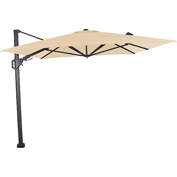 Siena Garden Ampelschirm 350 cmx 260 cm Natur mit Dreh- & Neigungsfunktion günstig online kaufen