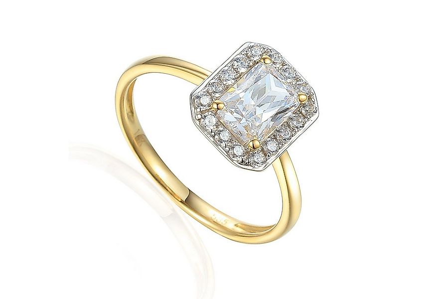 Stella-Jewellery Solitärring 585er Gelbgold Damenring Solitair mit Zirk. Gr günstig online kaufen