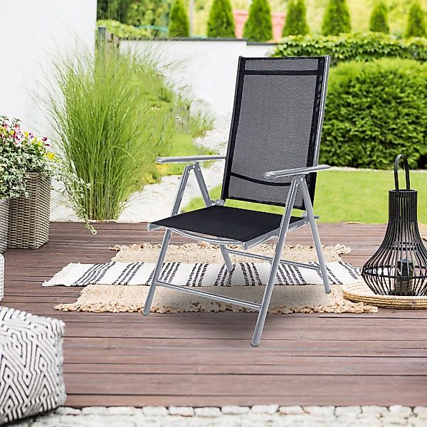 Casaria Gartenstuhl, Hochlehner Klappbar 8-Fach Verstellbar günstig online kaufen