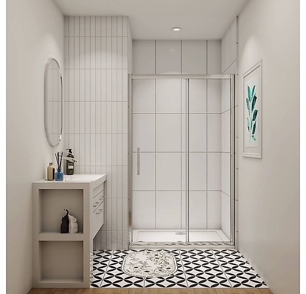 Duschparadies Dusch-Schiebetür 190cm 8mm ESG Sicherheitsglas Nischentür Dus günstig online kaufen