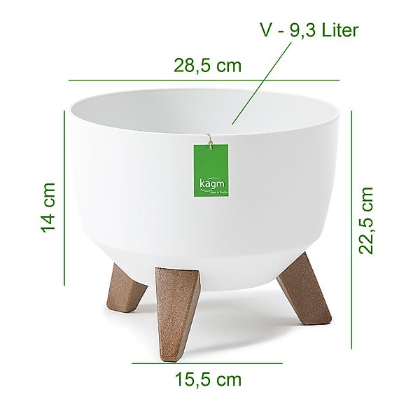 KAGM Pflanzschale Blumenschale mit Füßen Blumentopf günstig online kaufen