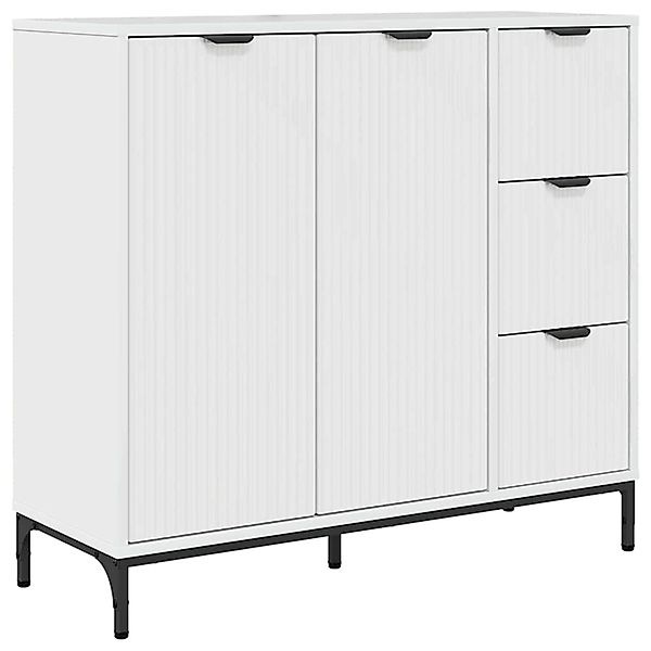 vidaXL Sideboard Hochglanz-Weiß 89,5 x 33 x 82 cm Holzwerkstoff 883458 günstig online kaufen
