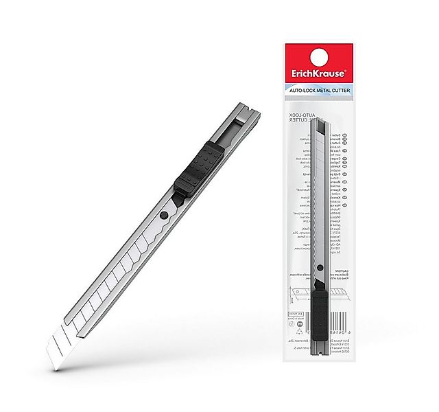 Erich Krause Cuttermesser, Cuttermesser 9mm Metallgehäuse Klingenrückhaltes günstig online kaufen