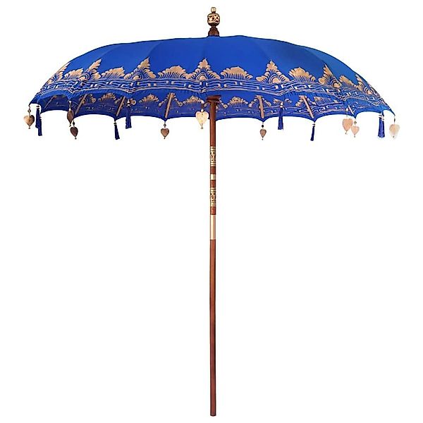 vidaXL Sonnenschirm Balinesischer Sonnenschirm Blau (210-220) günstig online kaufen